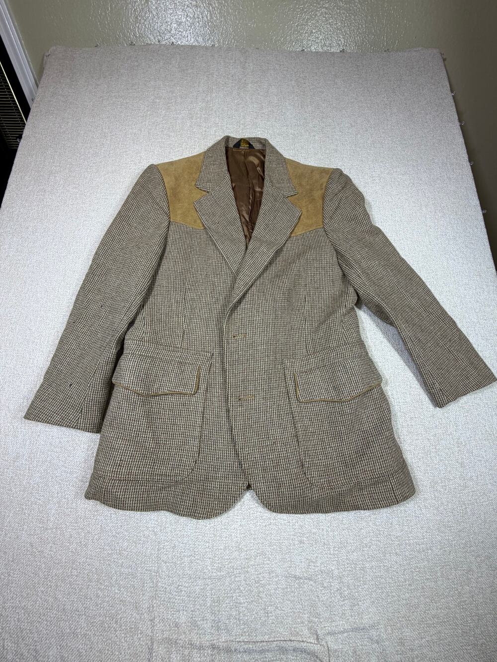 Pendleton Men 44 Brown 100% Virgin Wool  Western Blazer Jacket Sport Coat